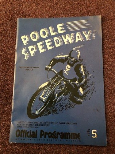 Speedway programme poole - speedway, v