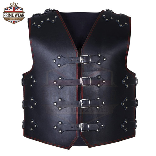 Men genuine leather - genuine, vest