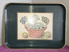 Lady Clare Vintage Large Melamine Tray - 40 x 30 cm - Flowers & Fruit Pattern