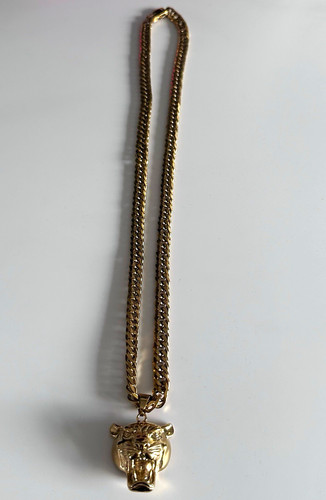 Gold tone metal cuban - tone, link