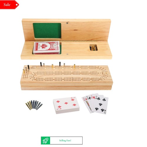 Solid wood cribbage set - solid,