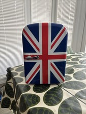 Slemcka Mini Fridge 4L Union Jack Car Fridge 12v Plus Mains Plu And Carry Handle