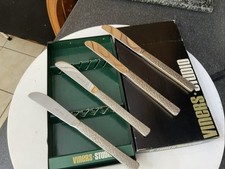 Vtg 4 Viners Textured Gerald Benney Glacial Bark 22.5cm Dinner Knives Cutlery