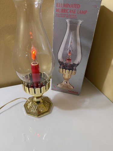 Illuminated hurricane lamp - illuminated,