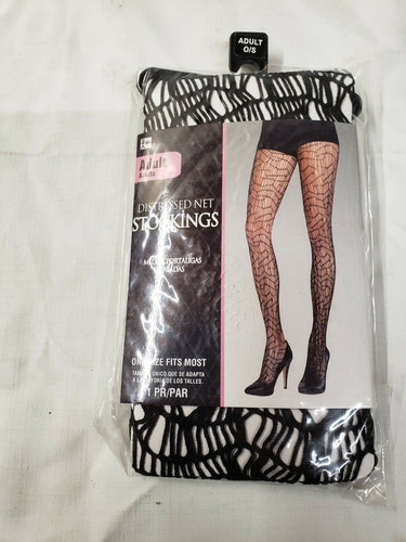Black distressed net sexy - black,
