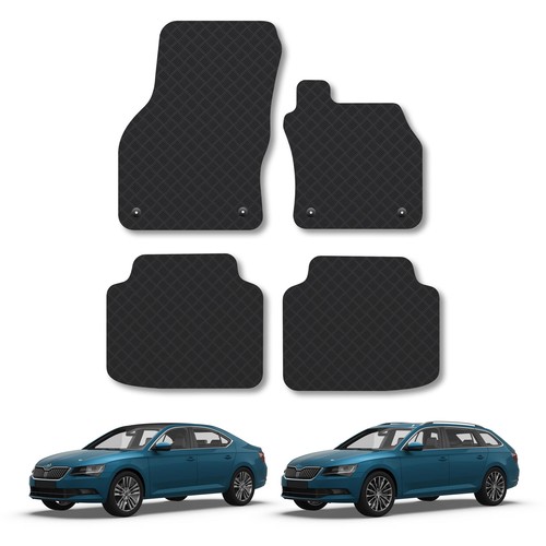 Rubber car mats - rubber, skoda