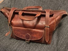 Leather Holdall Weekend Bag