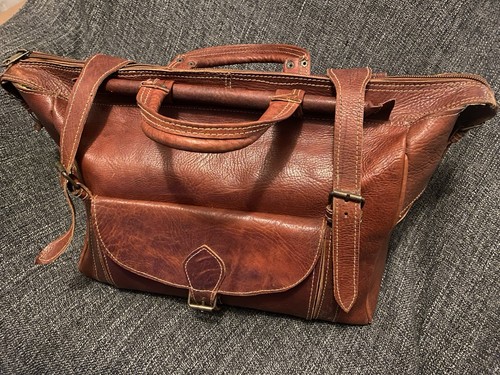 Leather holdall weekend - leather, bag