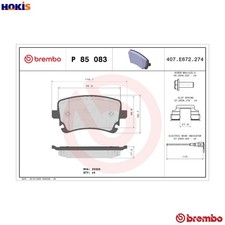 BRAKE PAD SET DISC BRAKE P 85