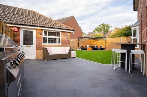 Porcelain garden paving - porcelain,
