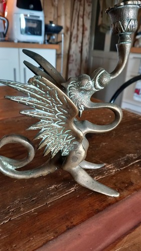 Antique brass griffin - antique,