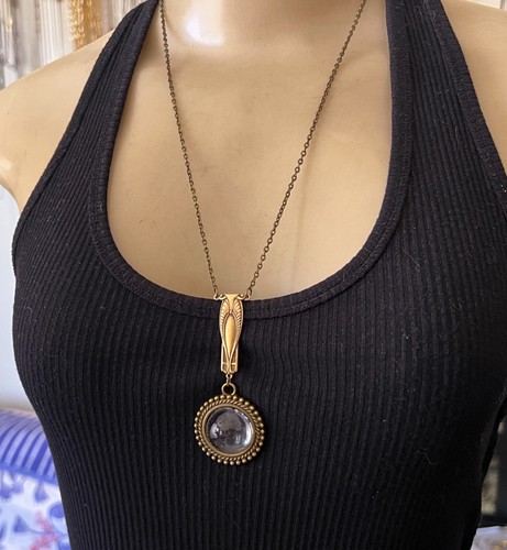 Vintage necklace long art - necklace,