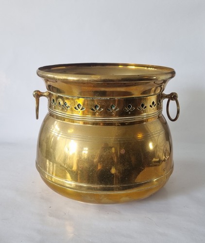 Vintage brass jardiniere - vintage,