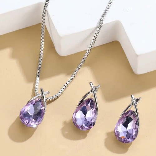 Jewellery set crystal gold - set,