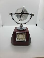Luxury Japan Movt World Desk Clock Movable World Frosted Globe & Wood Base