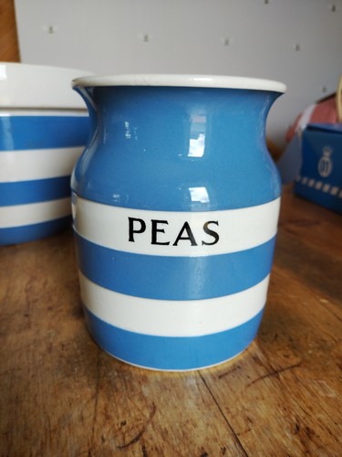 Green cornishware peas - green,