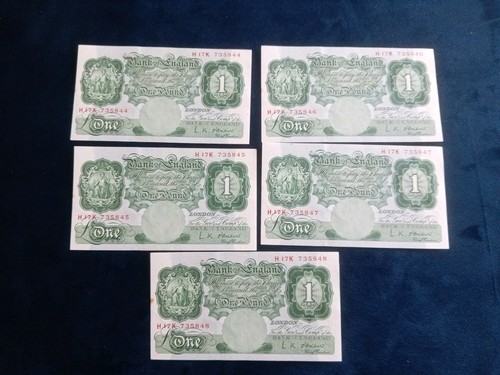 Consecutive numbered 1 - 5,