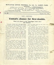 VERY RARE PROGRAMME  NEWCASTLE