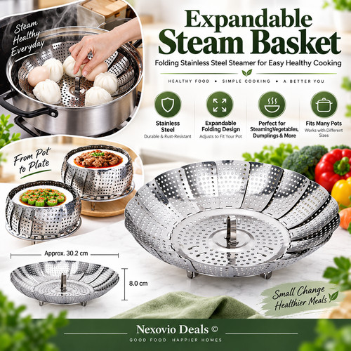 Adjustable steam vegetable - steam,