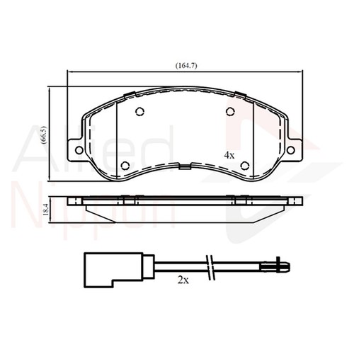 Brake pads set for - brake, ford