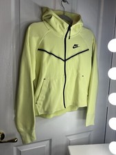 Women’s Nike tech fleece Lemon Yellow Zip Up Jacket Hoodie XS 