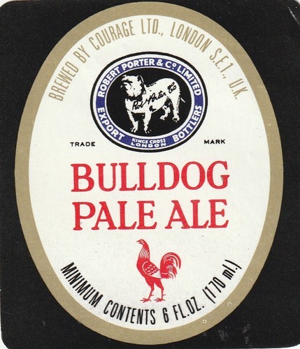 Beer bottle label courage - bottle,
