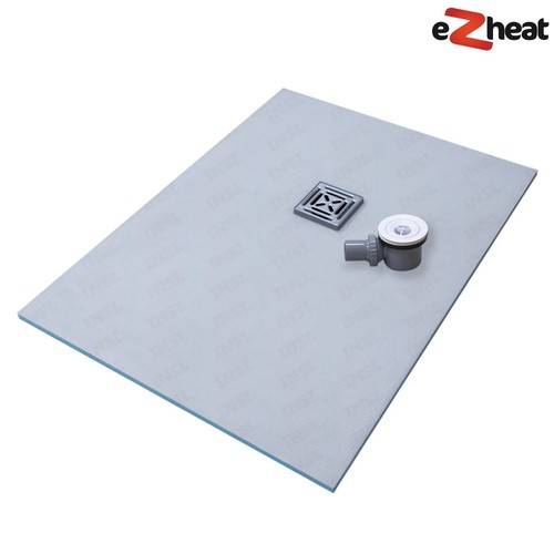 Square drain wetroom shower - square,