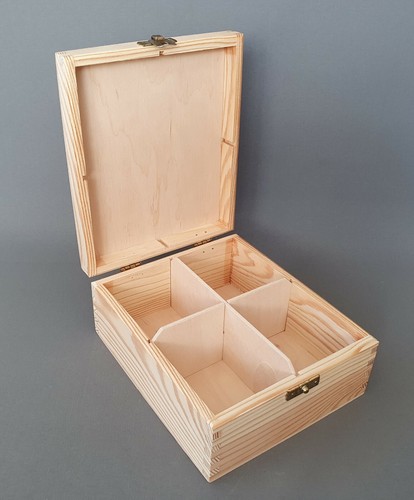 Wooden box tea - tea, bags