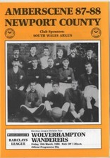 Mar 88 NEWPORT COUNTY v WOLVES includes insert Newport last season