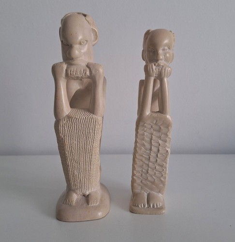Carved soapstone figures - 2,