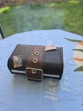 Vintage Sprite of St. Louis Travel Alarm Clock in Faux Leather Case