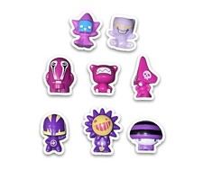 GoGo Crazy Bones Bundle Toys Pink Purple Collection Rare Shiny Wanted Hiraku #23