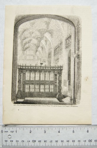1860s engraving brass screen - 1860s,