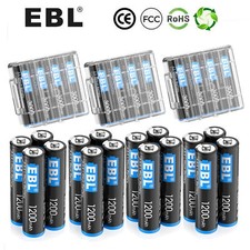 EBL AA,AAA 1200mAh 3000mAh LITHIUM BATTERIES 1.5v LR6 L91 20 YEARS EXPIRY UK