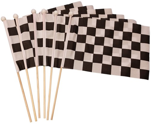 Checkered hand flag pack - flag,
