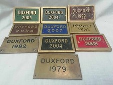 Vintage Brass Year Plaque Duxford Air Field - Choose Year