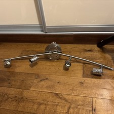 Wickes Ceiling Lights  4 Arm Light & polished Chrome used 