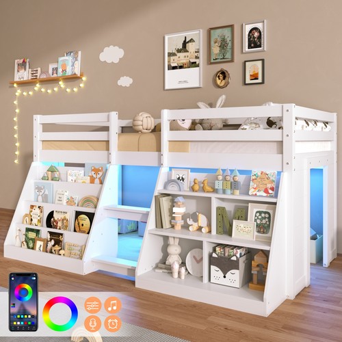 3ft single wooden low loft - 3ft, bed