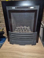 Used Kinder Nevada HE inset gas fire, Black finish, hardly used