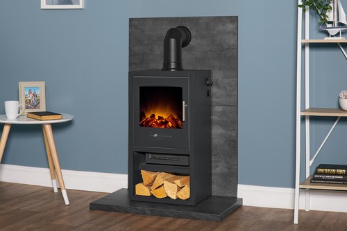 Acantha tile hearth set in - hearth,