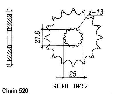Yamaha kawasaki sprocket - yamaha,