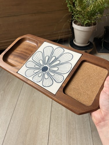 Vintage mcm wooden - wooden, cheese