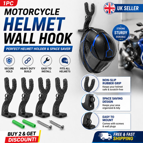 Motorcycle helmet rack - helmet, wall