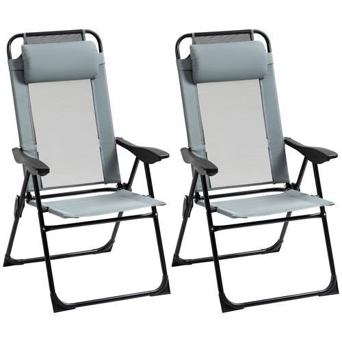 Folding garden lounger - 2x,