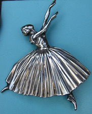  Antique /Vintage St. Silver 925 Ballerina Dancer Brooch F. Massingham D.H.P. 