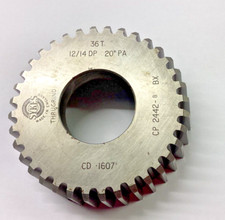 Gear shaper cutter 12/14 DP 20 pa 36 teeth Manufactured by W E Sykes