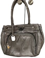 Classic MAKOWSKY Women DESIGNER Silver Leather Handbag Tote Shoulder bag?New.