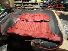 MGB  MGC GT Rear seat  LEATHER SEAT Covers  RED /black piping 1965-68