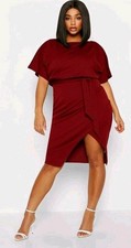 boohoo plus size midi dress UK