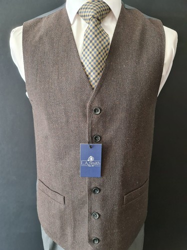 Mens brown herringbone tweed - mens,